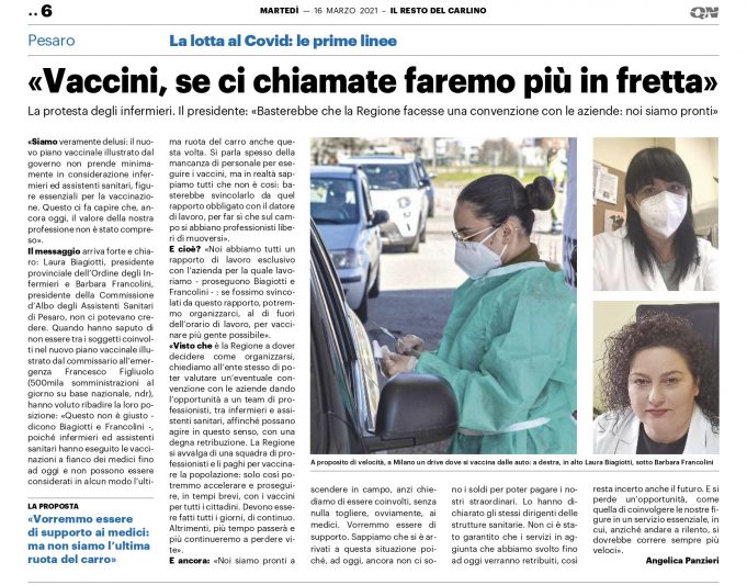 Rassegna stampa 16.03.21