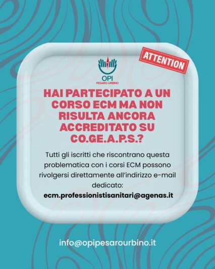 Accreditamento Co.Ge.A.P.S. Corsi ECM