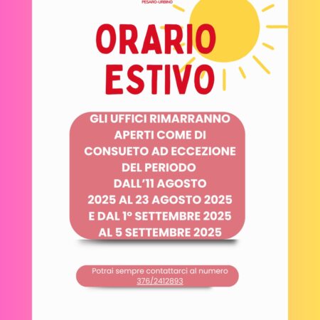 Orario Estivo OPI Pesaro e Urbino