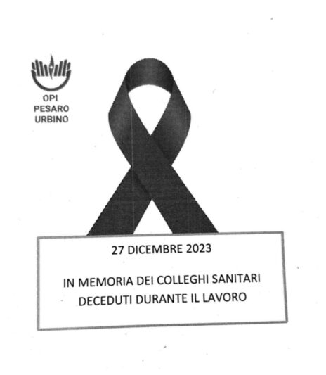 IN MEMORIA DEI COLLEGHI SANITARI DECEDUTI DURANTE IL LAVORO 27.12.2023