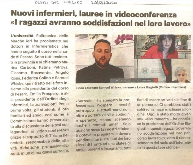 23.04.2020 RESTO DEL CARLINO:Lauree Online