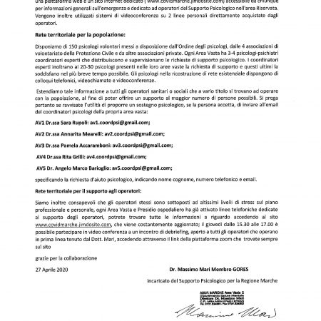 28.04.2020 Rete supporto psicologcio